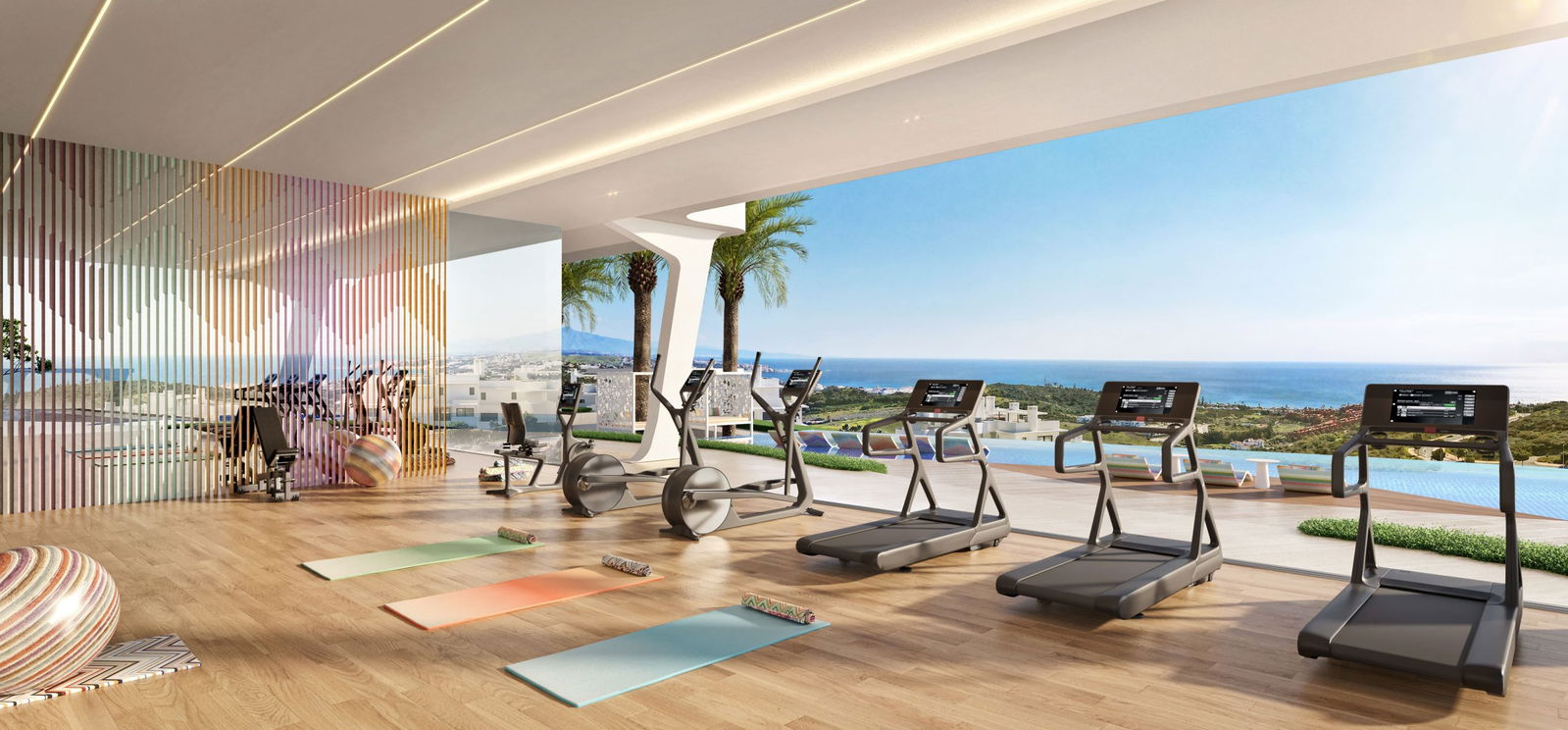 Marea - Missoni Branded Residences - gym with sea views