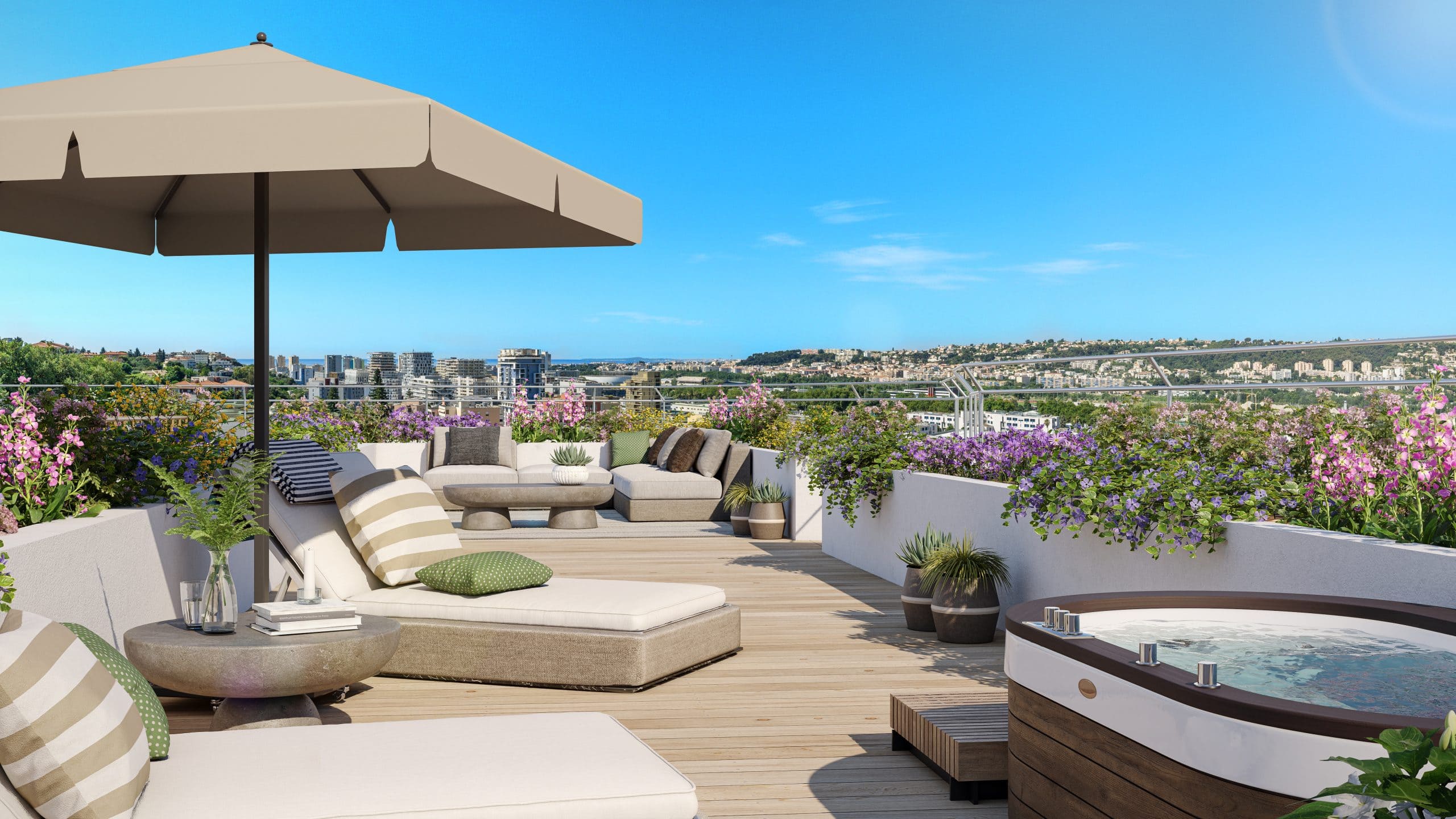 Serenity View - New Apartments for sale in Nice - Roof terrace