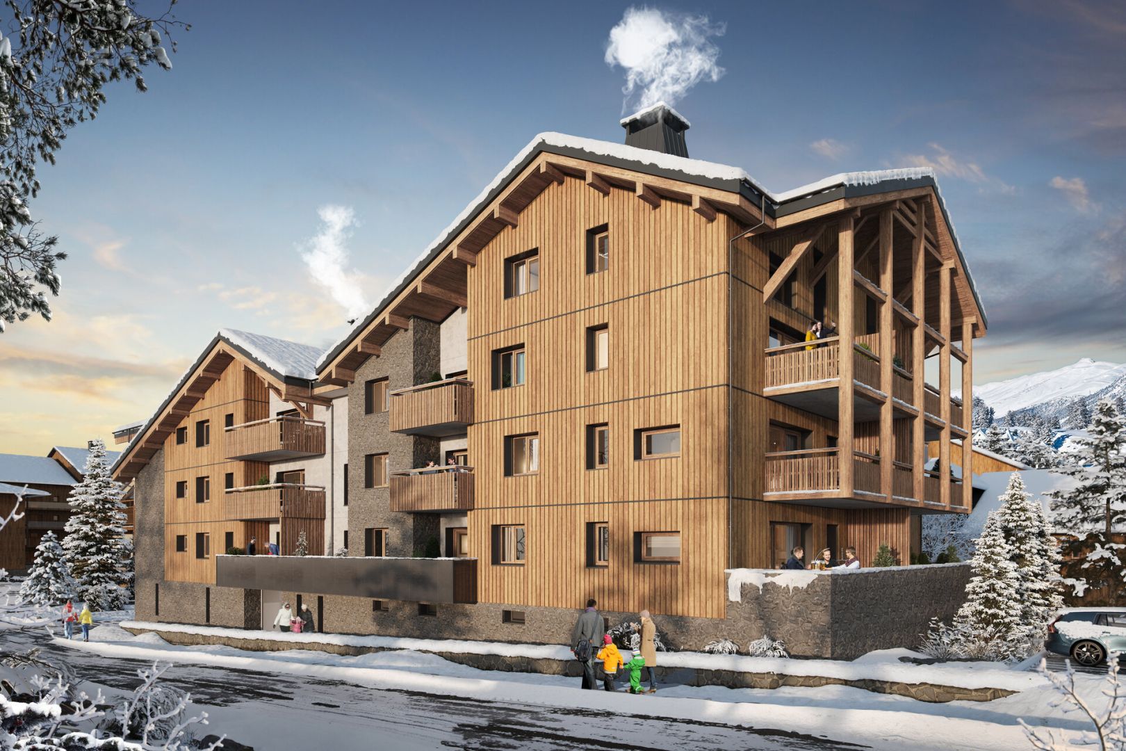 Les Grangettes - New Apartments For Sale in Alpe d'Huez - building exterior