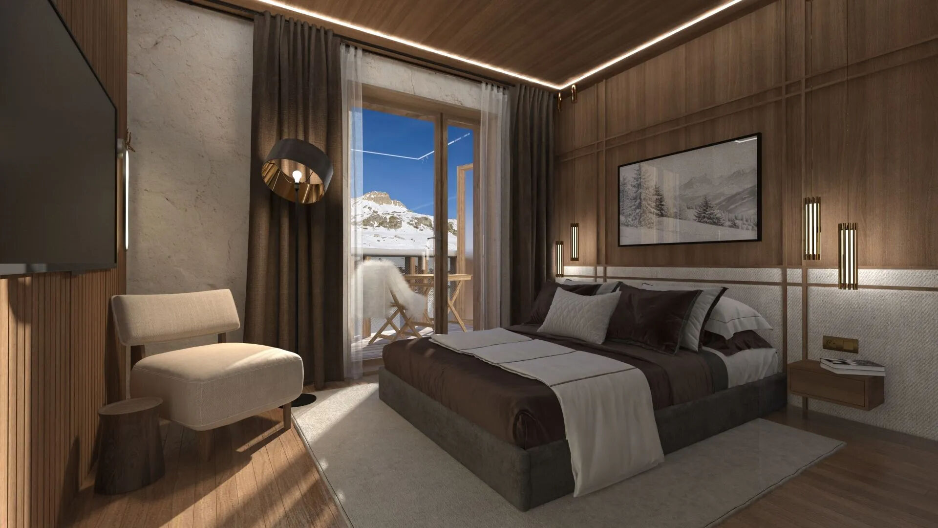 Les Suites - New Apartments for sale in Tignes - bedroom