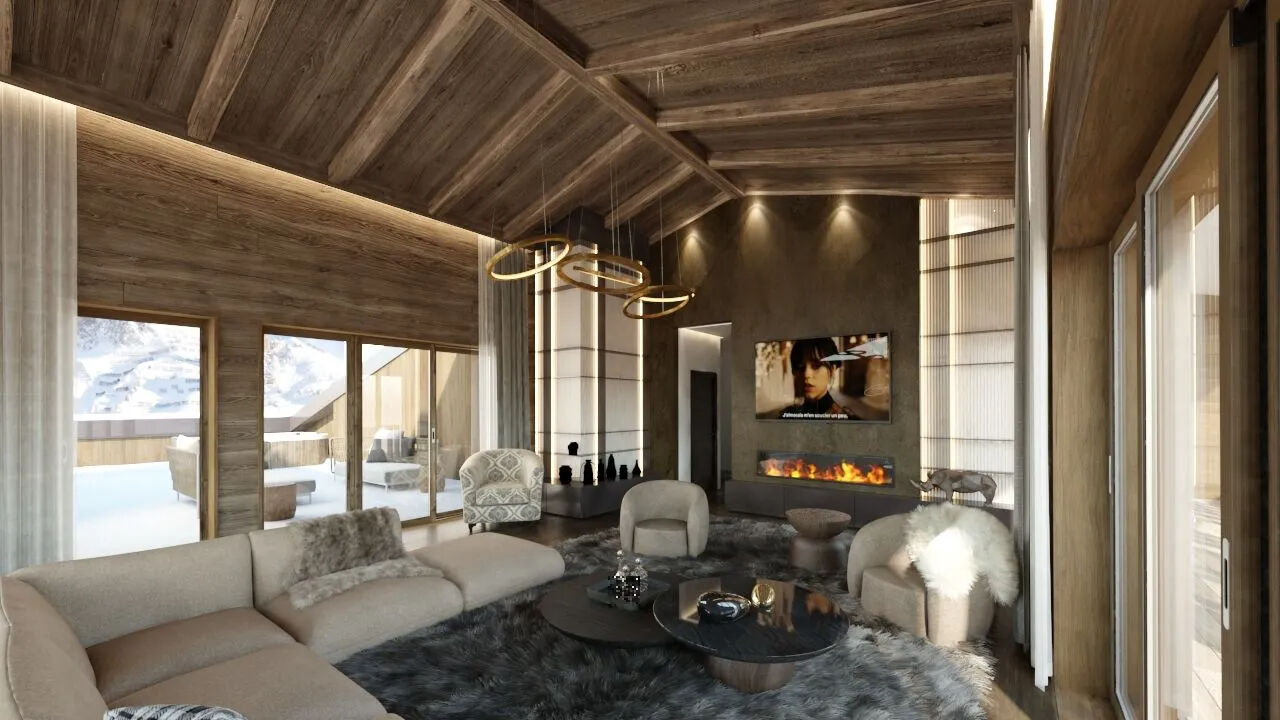Les Suites - New Apartments for sale in Tignes - living room 2