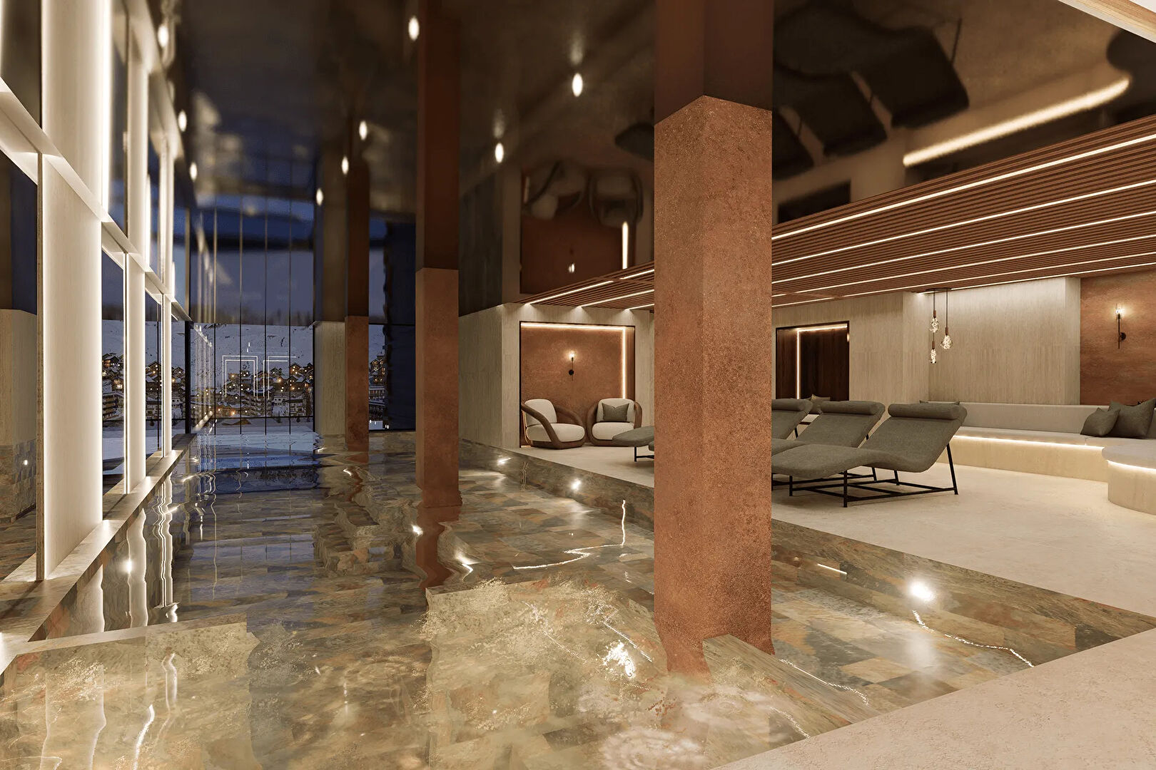 Les Suites - New Apartments for sale in Tignes - swimming pool